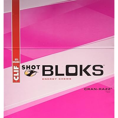 Clif Shot Bloks, Cran-Razz, 2.1 oz, Pack of 18