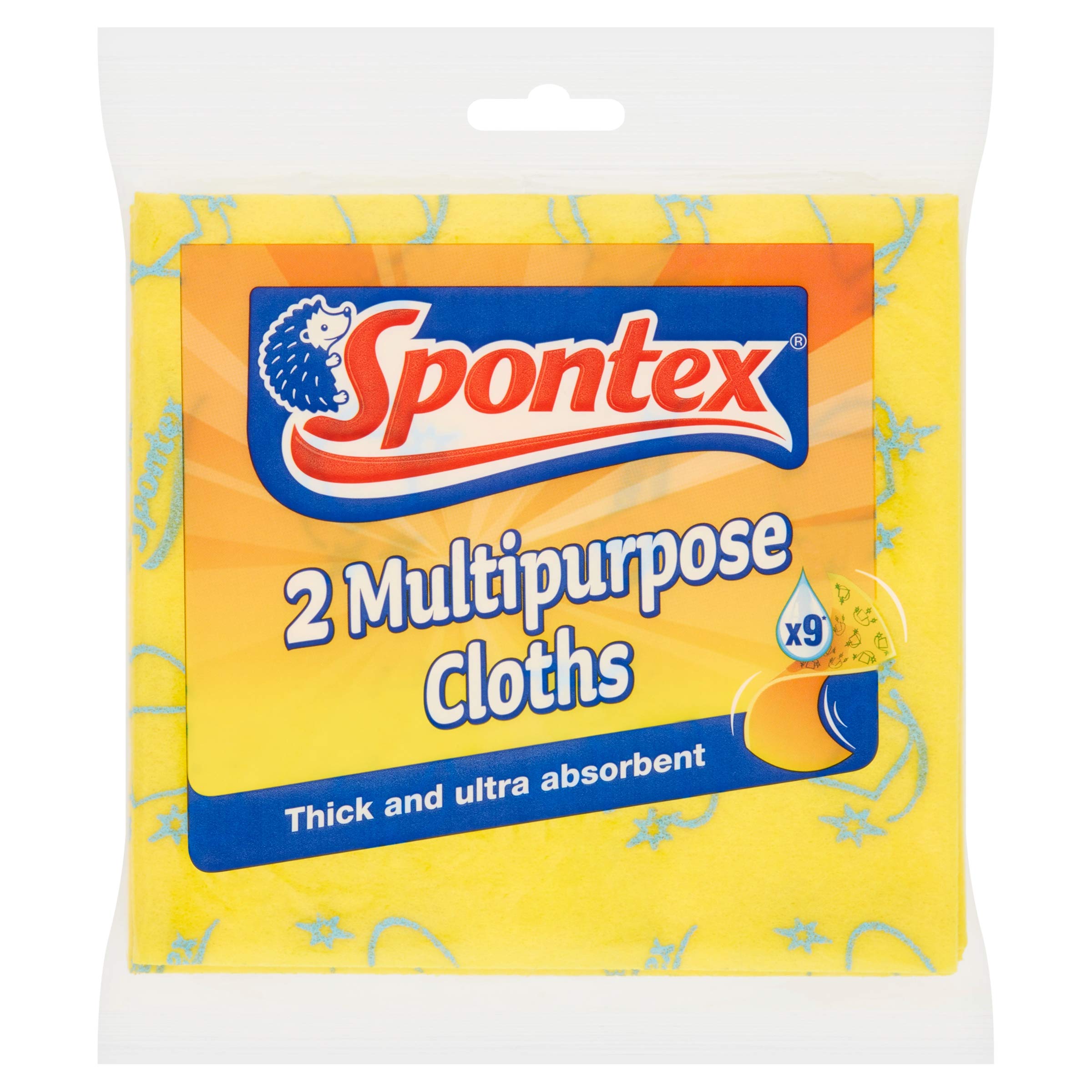 Spontex Multi-Purpose Cloth with Microfibre x 2 (Pack of 15, Total 30 Cloths)