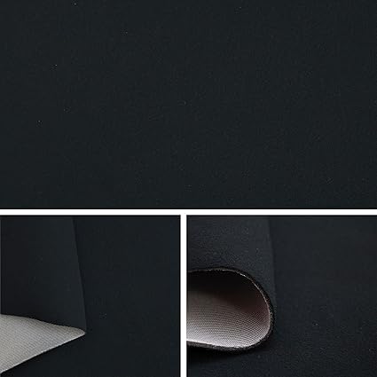 Himmelstoff Autostoff Polsterstoff Bezugsstoff kaschiert Farbe: Schwarz SAM189 T189 03