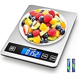 TICWELL Food Scale 33lb Digital Kitchen Scale Weight Grams Oz for Cooking Baking Multifunction Food Scale 1gPrecise 5 Unit