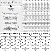 Huquary 25 Sets Employee Appreciation Gifts Good Luck Charms Bee Bracelets Good Luck Wish Bracelets with Wish Cards Inspirational Bee Lover Gifts for Teachers Women Coworker Leaving