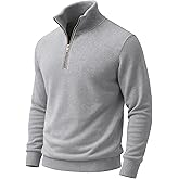 URBAN BUCK Turtleneck Men Long Sleeve Knitted Shirt - Ultra Soft Cotton Slim Fit Ribbed Turtle Neck Sweater for Men
