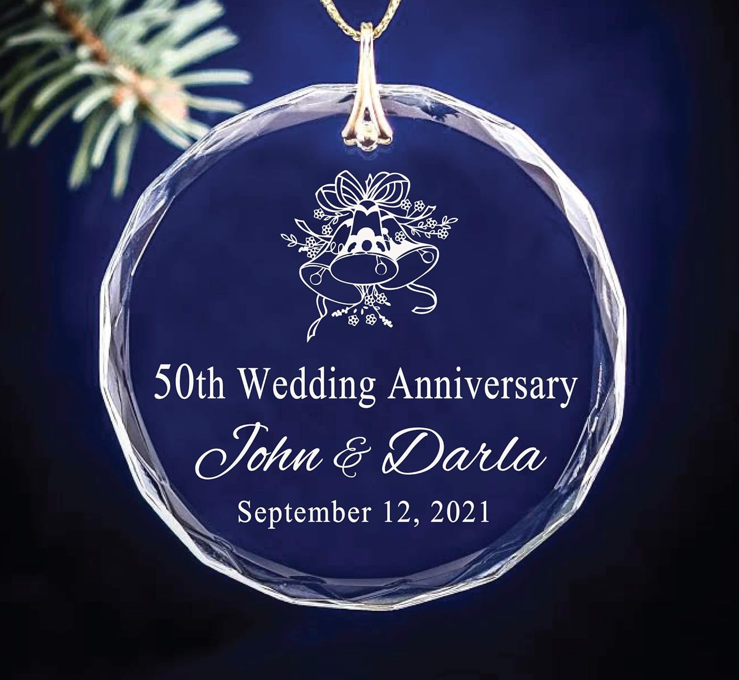 50th Anniversary Wedding Bells Personalized Keepsake Gift
