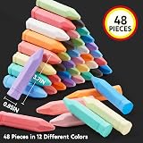 JOYIN 48 Pcs Cone Shaped Jumbo Sidewalk Chalks Non-Toxic Outdoor Set view 3