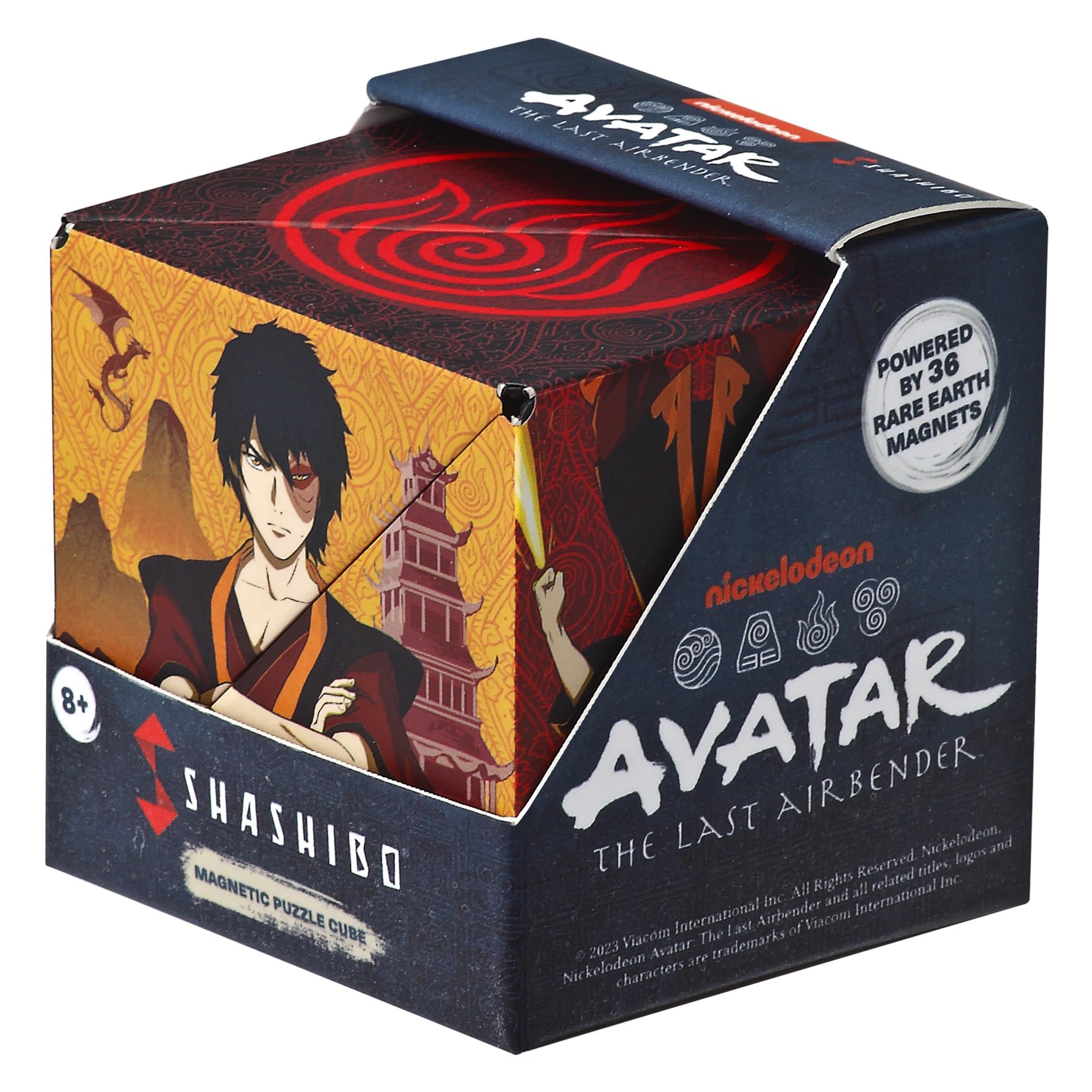 Shashibo Avatar Shape Shifting Box - STEM Fidget Toy with Ultra Strong Magnets - Sensory Puzzle Cube Transforms Into 100+ Shapes, Easter Basket Stuffers Gift for Kids, Teens, and Adults (Fire) — image 1