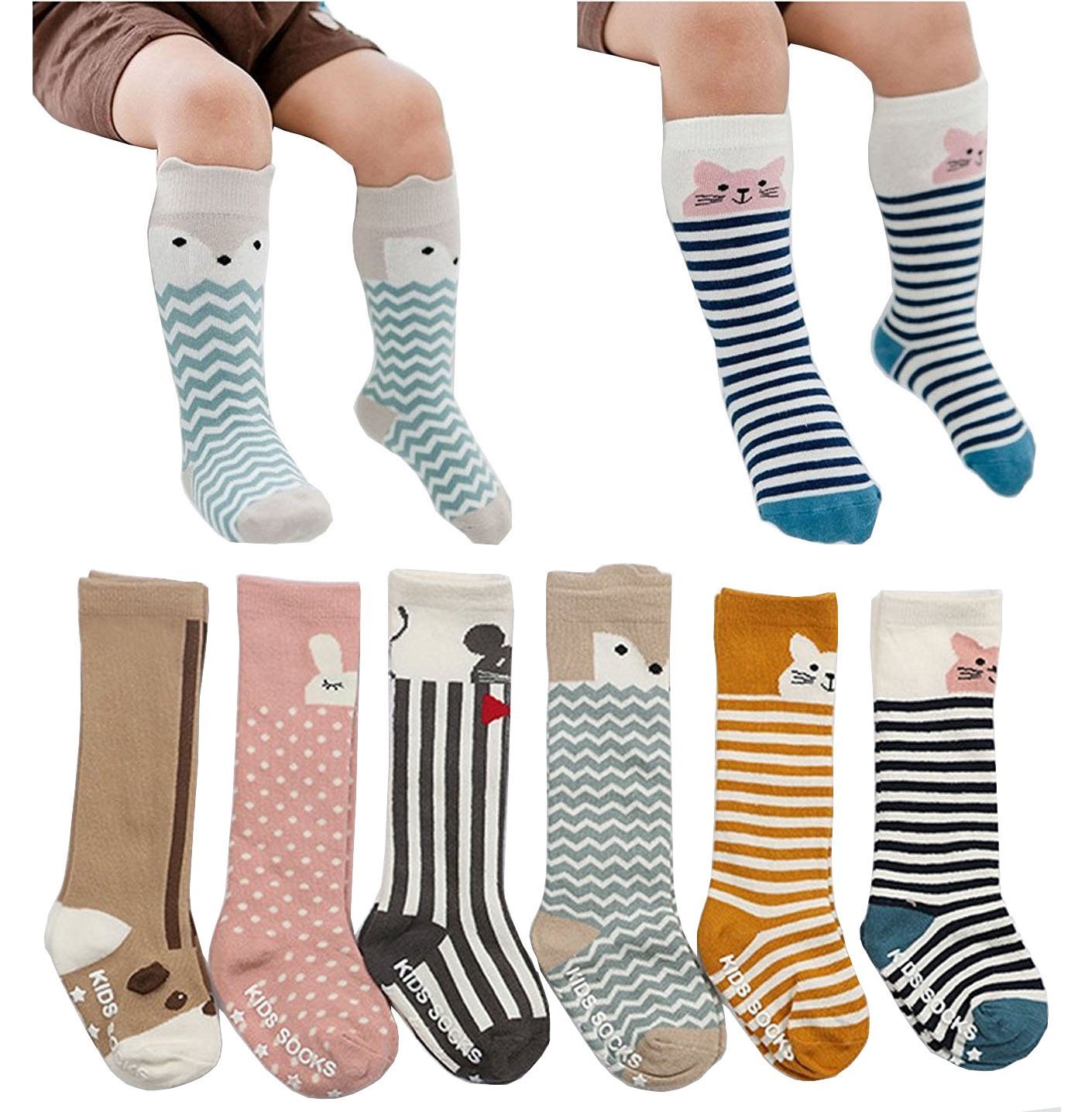 Non Slip Socks Toddler Cotton Baby NonSkid Socks Gripper 5