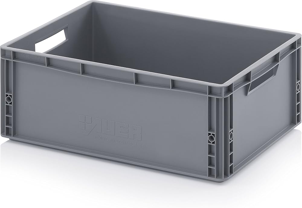Auer Eurobehälter 60 x 40 x 22 Plastic Storage Container Euro Crate Stackable