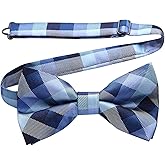 HISDERN Bow Ties for Men Pretied Bowties Classic Formal Business Bow Tie Adjustable Tuxedo Bowtie for Wedding Party