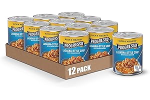 Progresso Rich & Hearty, Lasagna-Style Soup With Italian Sausage, Canned Soup, 18.5 oz. (Pack of 12)