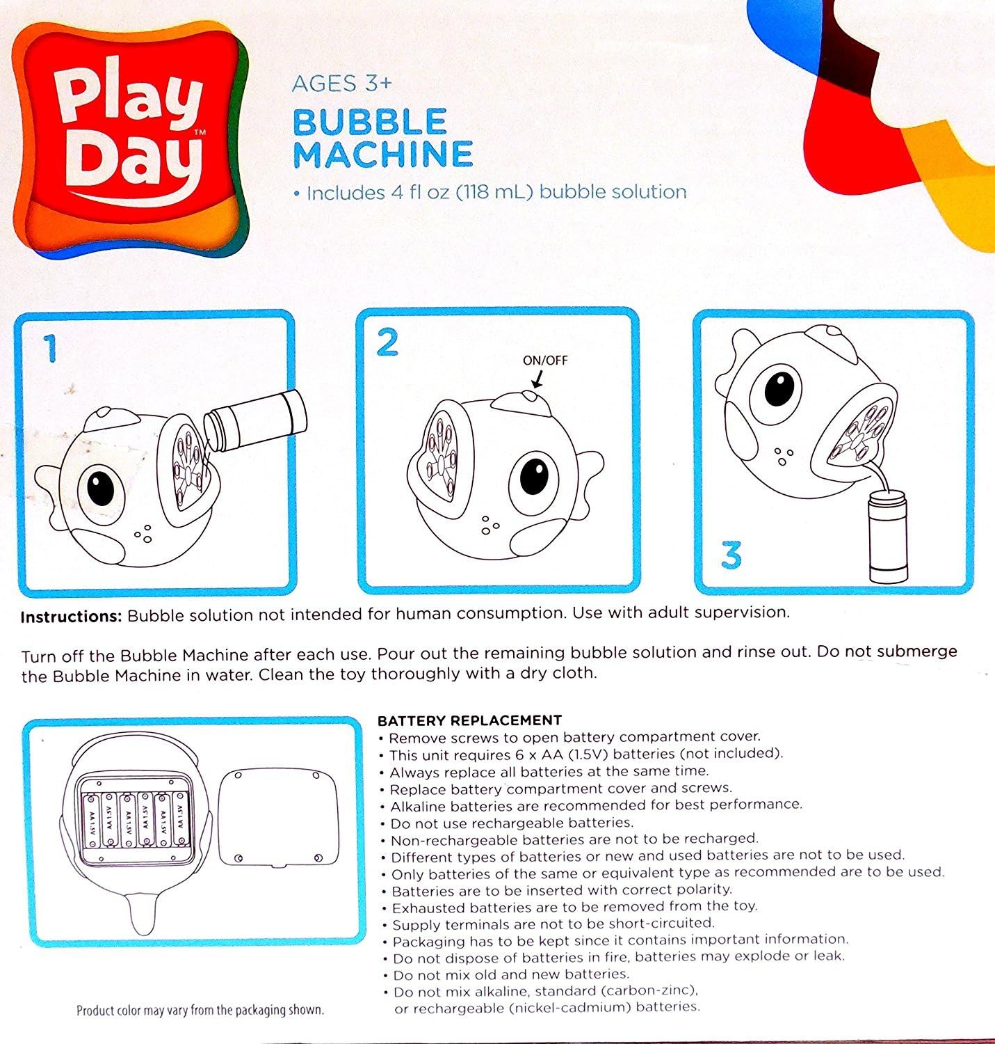play day fish bubble machine