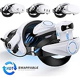 DXKK Battery Head Strap for Meta Quest 3/Quest 3s/Quest 2, VR Headset Strap with Soft Padding, Double Adjustment Dials Enhanced Comfort, Extra 3-4Hrs Playing Time