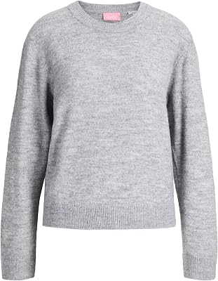 Jxevi Crew Neck Knit, Color Gris, M para Mujer