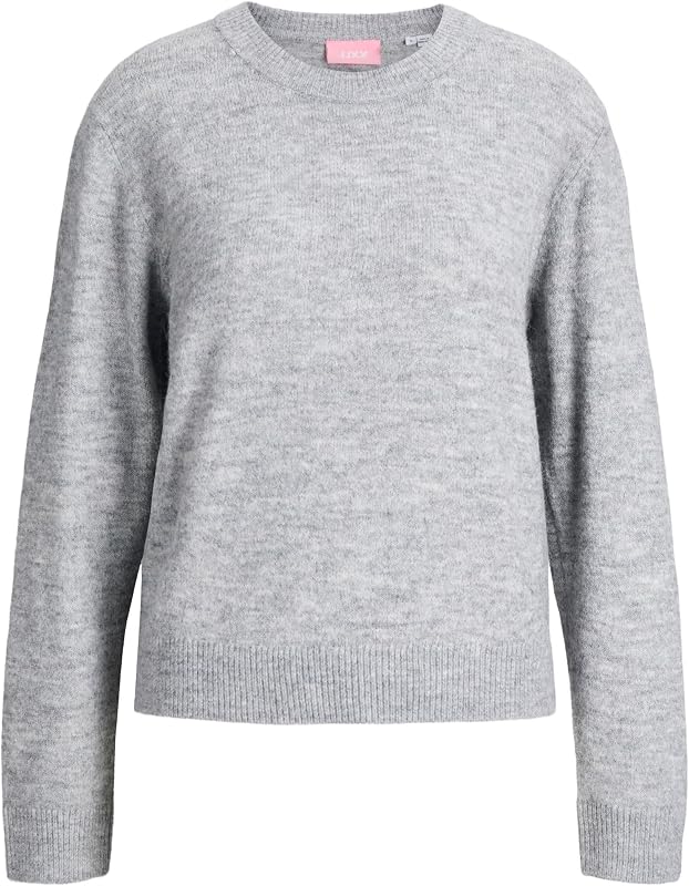 Jxevi Crew Neck Knit, Color Gris, M para Mujer