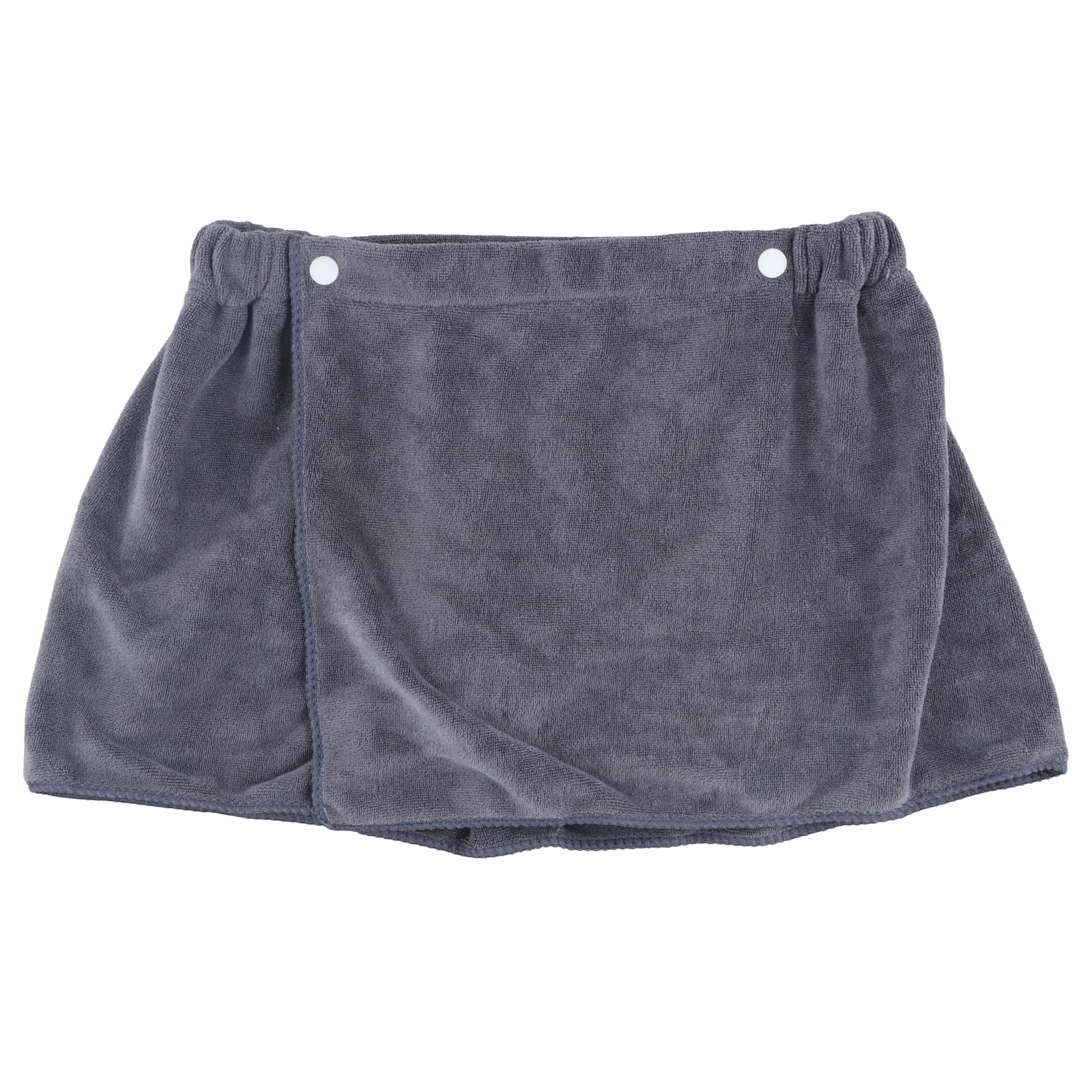 YILANJIN Men's Adjustable Bath Skirt, Gray, Microfiber, One Size, Quick Dry, Modern Style, Beach Towel