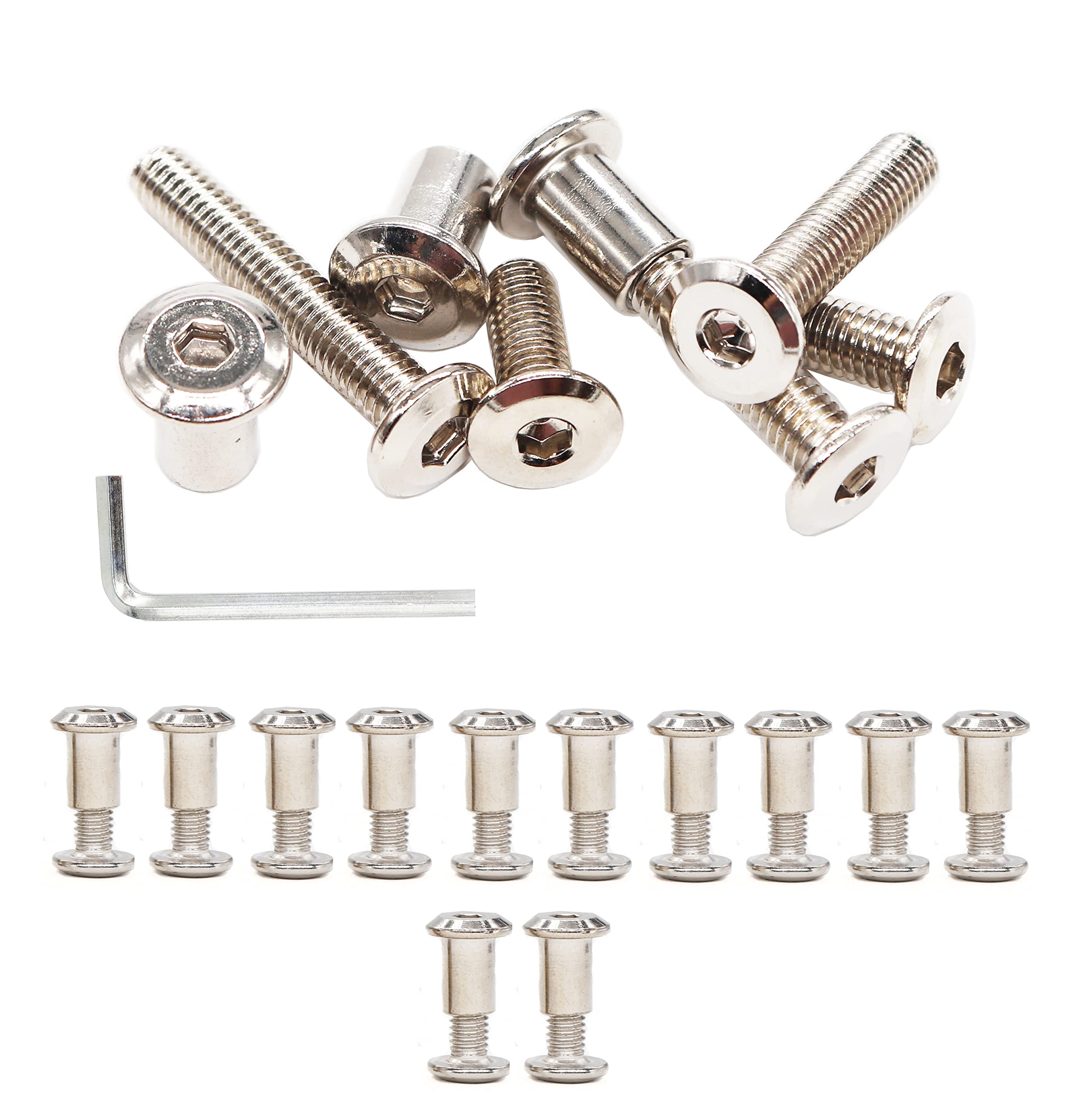 cSeao 12-Pack M6 10mm Allen Rivet Bolts Rivets Cap