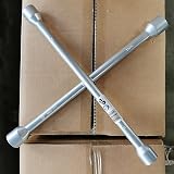 Sakura WB4W 4-Way Wheel Nut Cross Brace Wrench 17-19-21-22mm Silver view 4