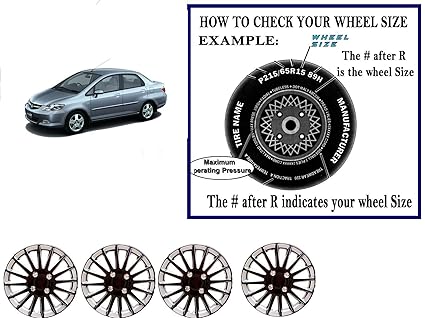 Vaibn 14 Inch Wheel Cover Wheel Cap Wheel Hub Cap Compatible For Honda City Zx Amazon In Car Motorbike