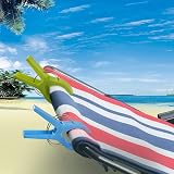 URAQT Beach Towel Clips 4 Pack Jumbo 12x9 cm Bright Color Windproof view 3