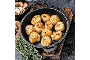 OCEANZEN Frozen Sea Scallops, 10–20 Count Per Pound, Premium Quality, Frozen Seafood for Gourmet Cooking, 2 lb Pack