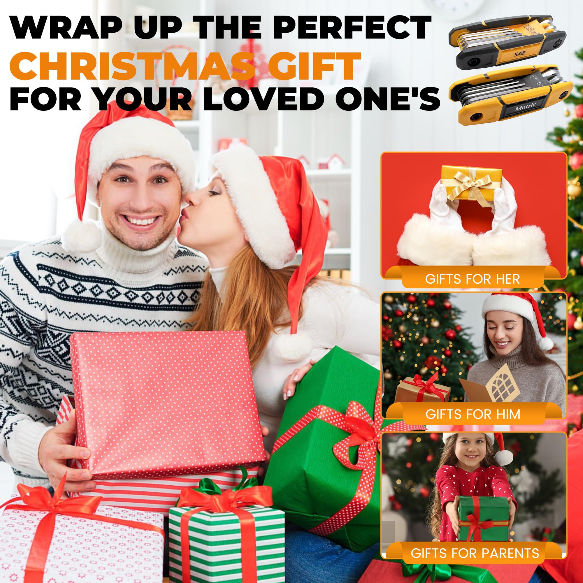 MULWARK 17pcs Folding Allen Wrench Set | Metric