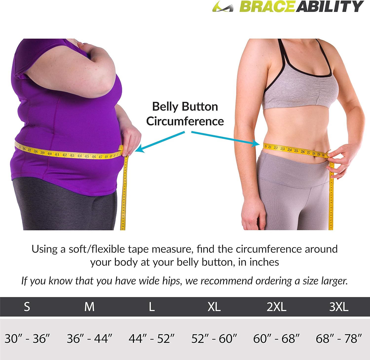 BraceAbility Women's Back Brace for Female Lower Back Pain - Lightweight Soft White Elastic Lumbar Compression Support Belt is Discreet Under Clothes for Ladies, Nurses, Walking (Medium): Industrial & Scientific