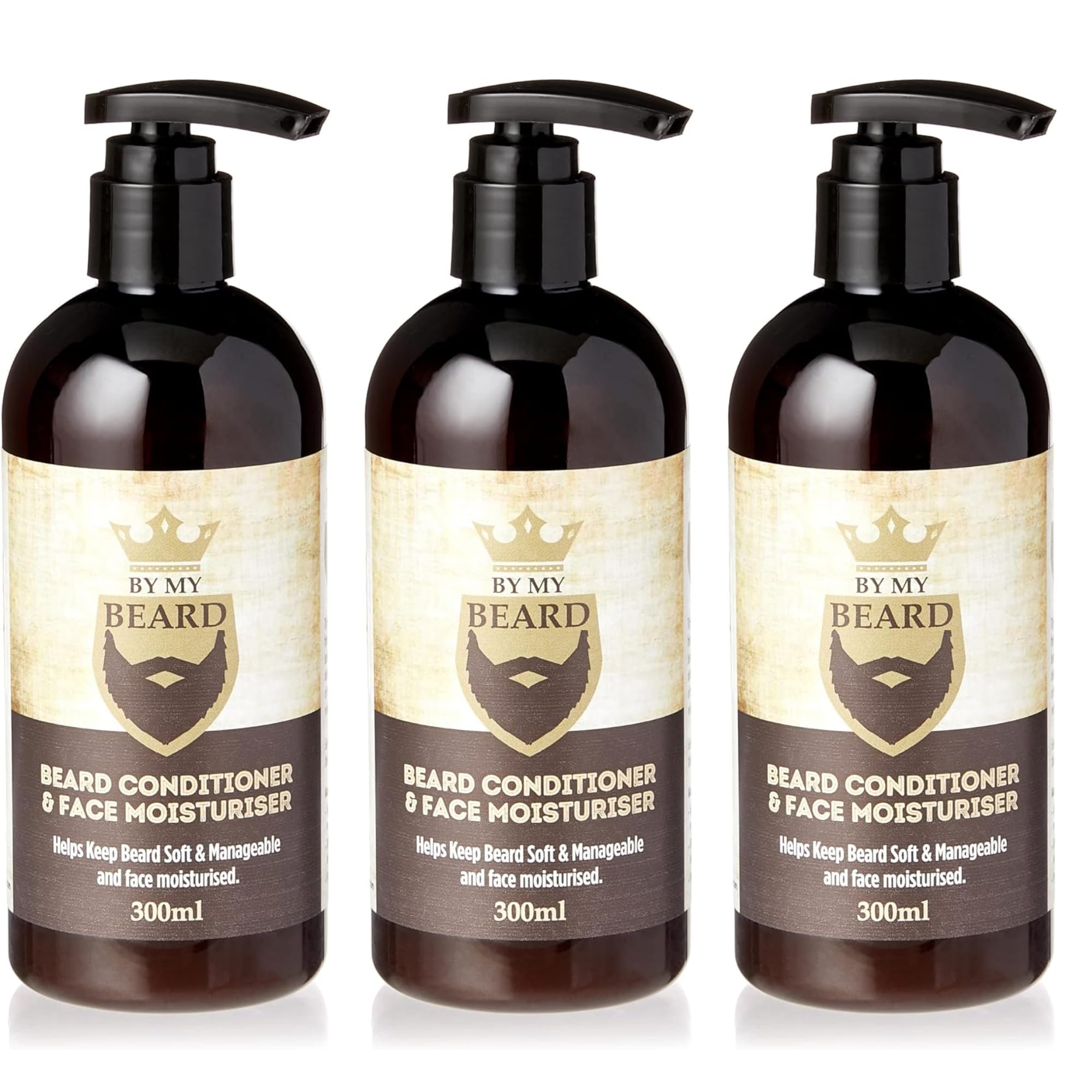By My Beard Conditioner & Face Moisturiser 300ml, Pack Of 3, Get an all-over beard boost.