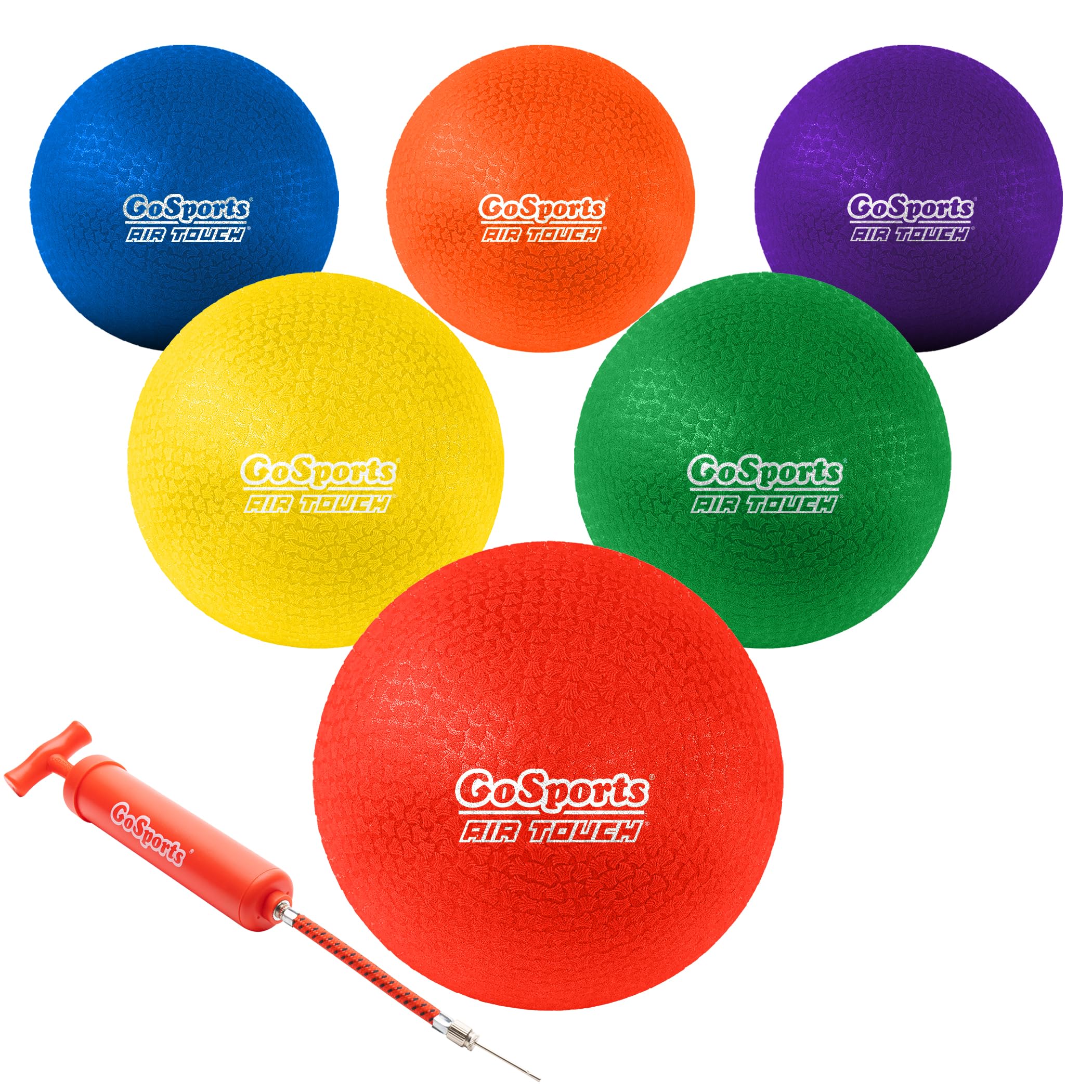 Photo 1 of GoSports Playground Balls for Kids (Heavy Duty Set of 6) with Carry Bag and Ball Pump (Choose 8.5” or 10” Sizes)