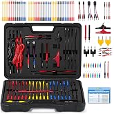 Luzrise 110-Piece Automotive Multimeter Test Leads Kit for Cars Trucks RVs | Professional Circuit Diagnostic Tool with 72 Color-Coded Terminals, 4mm Banana Plugs, LED Strobes, SRS Connectors, 32A/1000V