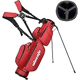 Lightweight Golf Stand Bag - 3-Way Dividers, Fits 5-9 Clubs - Small Sunday Bag for Men & Women, Par 3, Driving Range & Executive Courses - Waterproof, Dual Straps & Rain Cover Included