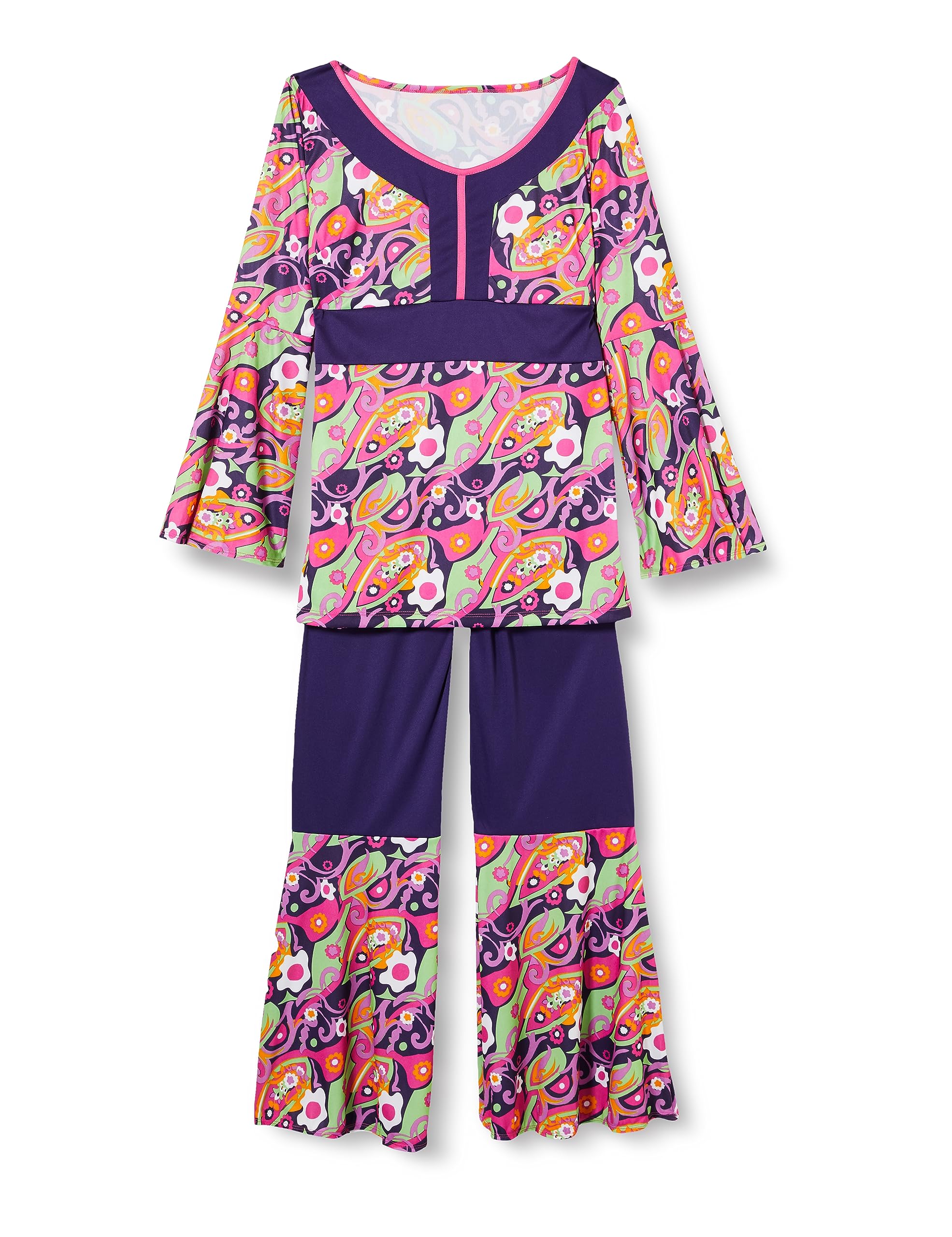 amscan (PKT) (9906999) Adult Ladies Hippy Chick Costume (UK 8-10)