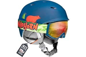 WILDHORN OUTFITTERS Wildhorn Spire Combo Pack Ski Helmet Kids- Snowboard Helmet with Goggles for Toddlers, Boys, & Girls - US Ski Team Official Supplier - Snowboarding Helmet for Kids