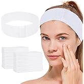 BREENHILL 150 Count Disposable Spa Facial Headbands with Convenient Closure,Stretch Facial Headwraps Soft for Facials Skincare Spa