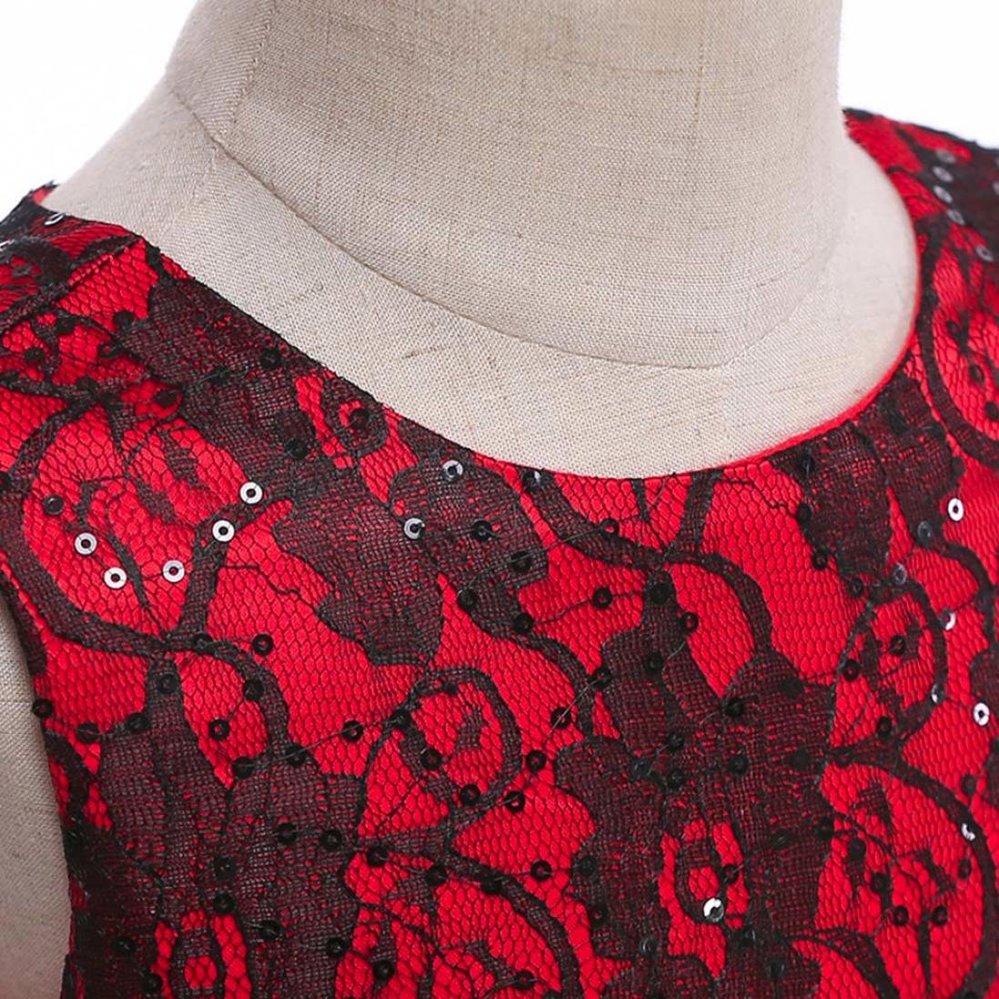 Minisoya Kids Baby Girls Bowknot Lace Ball Gown Party Wedding Bridesmaid Dress