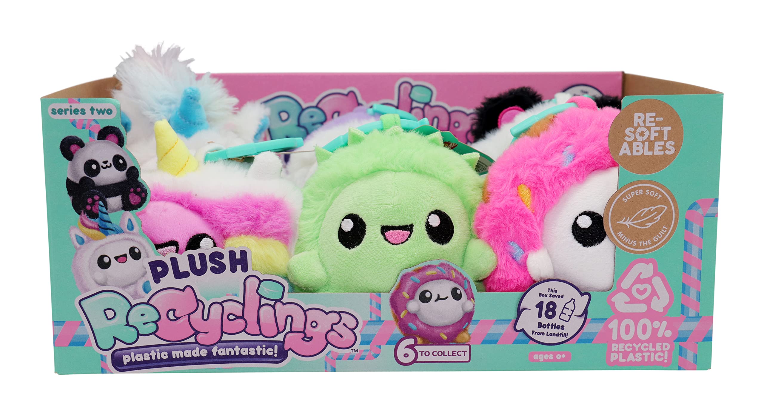 Recyclings Resoftable Plush Asst, 925938.006, Mixed, 1 random piece