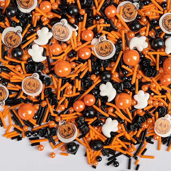 TWISWEET HALLOWEEN SPRINKLES, PUMPKIN SPRINKLES FOR CAKE DECORATING,...