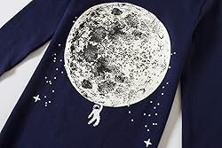 KikizYe Little Boys Glow in the Dark Moon Space
