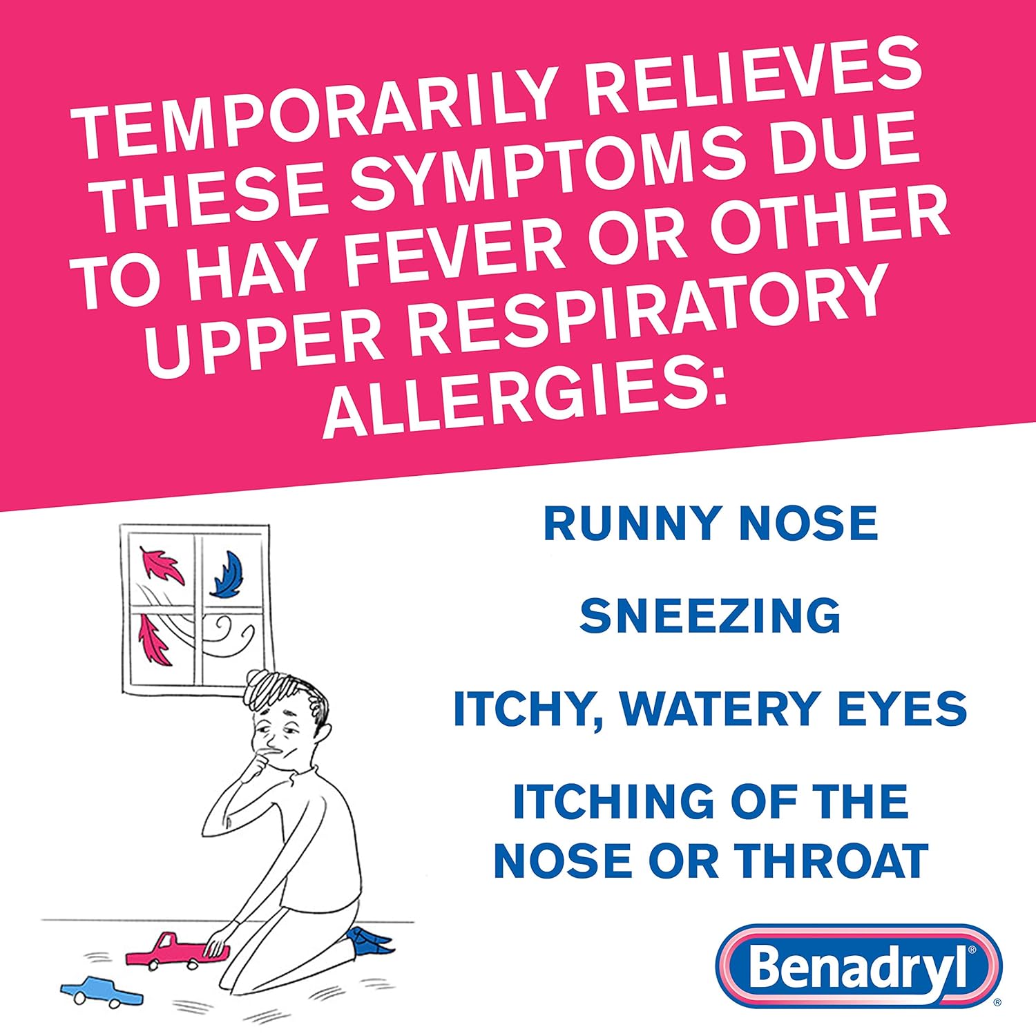 Benadryl Liqui-Gels Antihistamine Allergy Medicine & Cold Relief, Dye Free, 24 ct: Prime Pantry