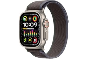 Apple Watch Ultra 2 [GPS + Cellular 49mm] Smartwatch with Rugged Titanium Case & Blue/Black Trail Loop M/L. Fitness Tracker, 