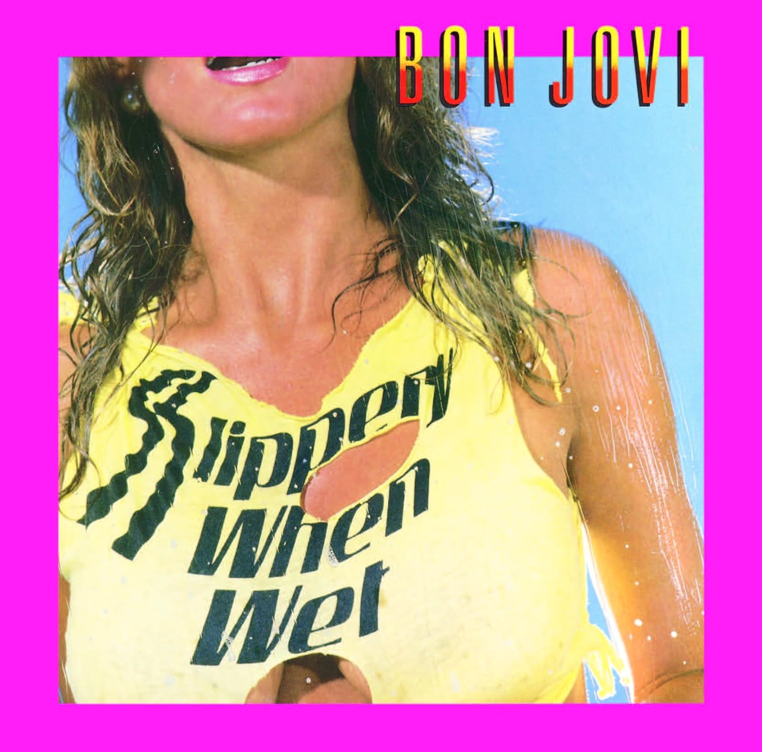 BON JOVI SLIPPERY WHEN WET TSHIRT COVER BON JOVI Amazon.ca Music