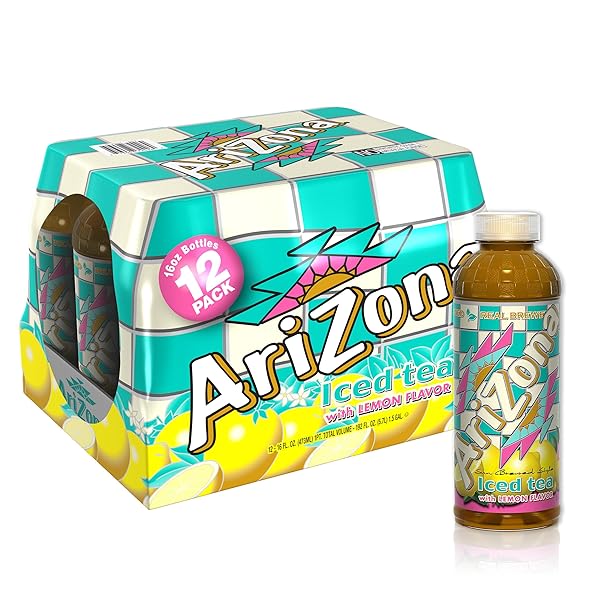 ARIZONA TEA, PREMIUM BREWED LEMON BOTTLED TEA, 16...