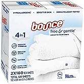 Bounce Free &amp; Gentle Unscented Dryer Sheets, 320 ct.(Bulk Discount Available) 203805 160 Count (Pack of 2)