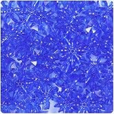 BeadTin Dark Sapphire Transparent 18mm Sunburst Craft Beads (135pcs)