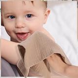 Meng Jiaran 5 Pack Baby Muslin Squares 100 Cotton Washcloths Gentle Wipes view 4