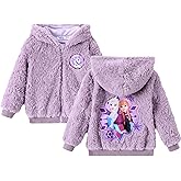 Disney Stitch Minnie Frozen Princess Girls/Boys Fleece Jacket Zipper Sherpa Fuzzy Hoodie Warm Winter Coat Outwear 2-13 Years