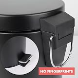 Home Treats 3L Small Bathroom Pedal Bin with Soft Close Lid Black view 4