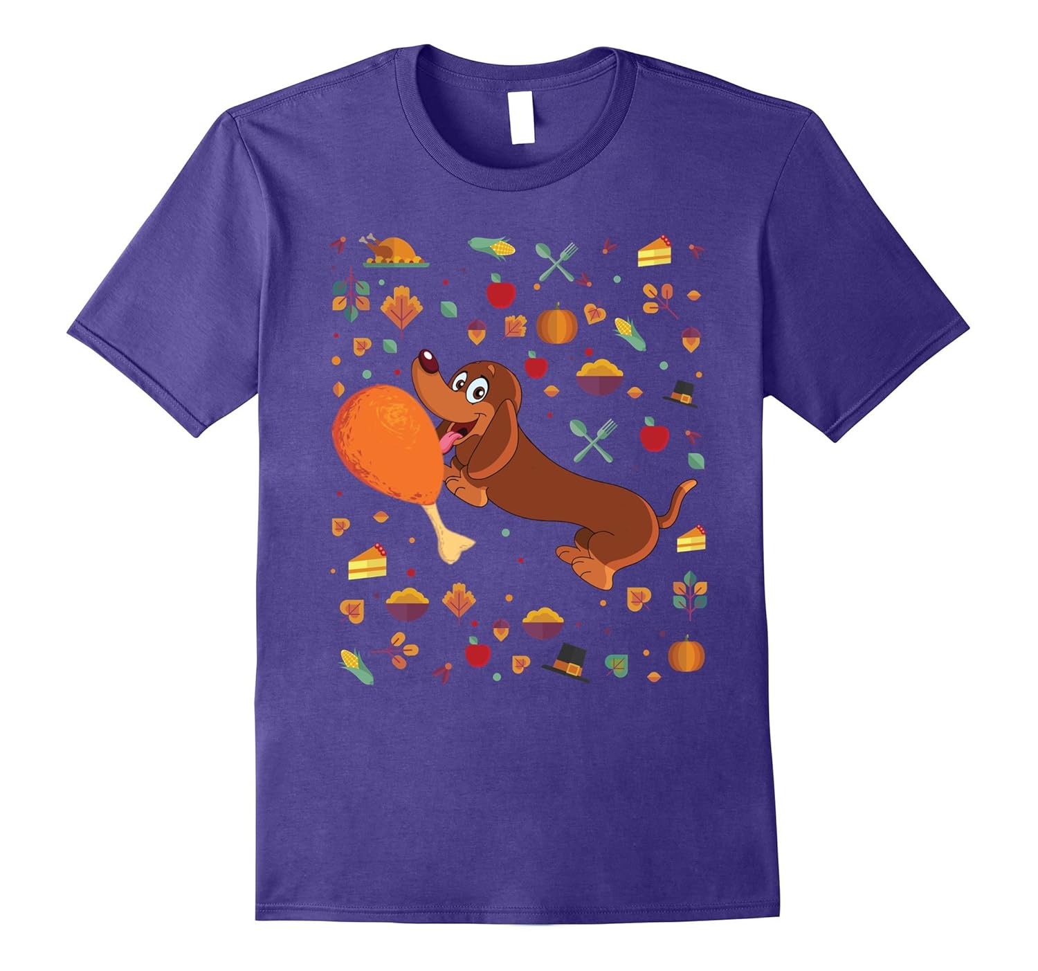 Dachshund Dog Love Turkey Thansgiving T-Shirt Xmas Costume-ANZ