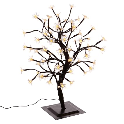 Nipach Gmbh 64 Led Baum Mit Blüten Blütenbaum Lichterbaum Warm Weiß 45 Cm Hoch Trafo Ip44 Timer Weihnachtsbeleuchtung Weihnachtsdeko Lichterdeko