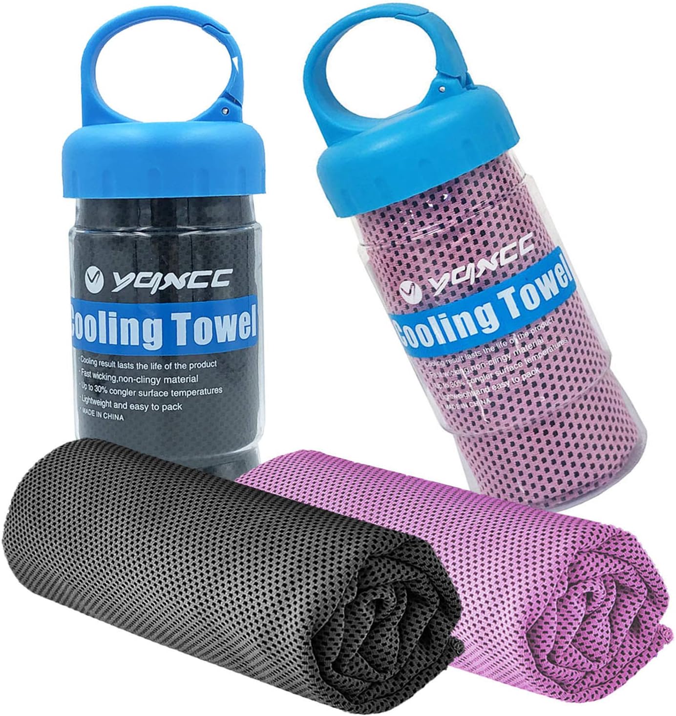 YQXCC 2 Pack Cooling Towel (47"x12") Ice Towel for Neck, Soft