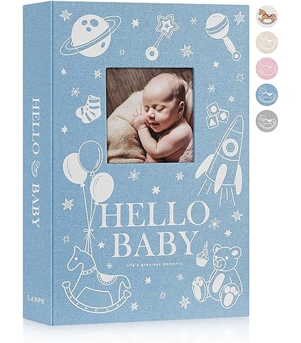 Álbum De Fotos Bebé De Tela Con Espejo - 14x18.5 Cm, Para Recuerdos, Hitos Y Memoria Familiar
