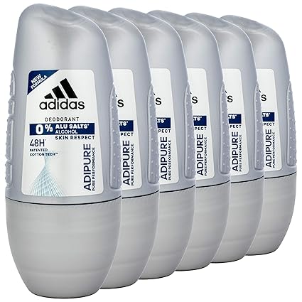 adidas for Men ADIPURE Deodorant Roll On 50ml - 6 Stück pro Pack